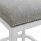 Alaterre Furniture Miranda Swivel Bar Height Bar Stool, White, 2PK ANMR02FDCR2 - alternate 2